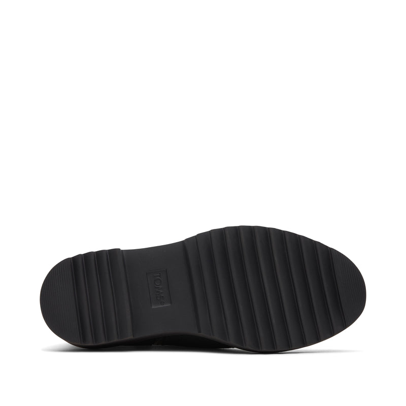 Maude Wedge Boot Forged Iron Suede - Bottom Sole View