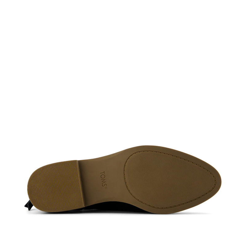 Rylie Ankle Bootie Black Suede - Bottom Sole View Rylie Ankle Bootie Black Suede - Bottom Sole View