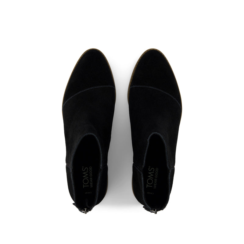 Rylie Ankle Bootie Black Suede - Top View Rylie Ankle Bootie Black Suede - Top View