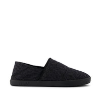 Camden Convertible Slipper Black Cozy Twill - Side View