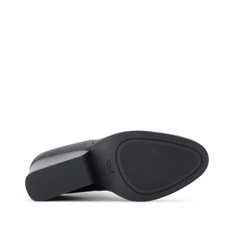 Noa Ankle Boot All Black Leather - Bottom Sole View