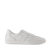 Collins Casual Lace-Up Sneaker White Leather Snake Embossed - Side View