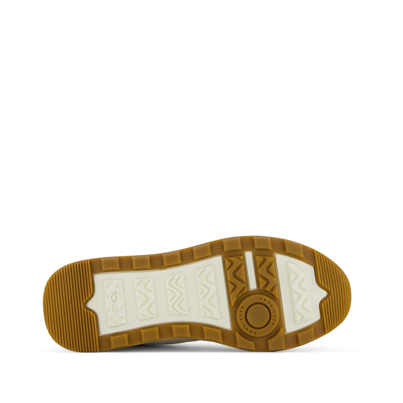 TRVL LITE Retro Runner Sneaker Water Repellent Light Sand - Bottom Sole View TRVL LITE Retro Runner Sneaker Water Repellent Light Sand - Bottom Sole View