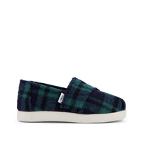 Alpargata Classic Toddler Shoe Navy Plaid - Side View