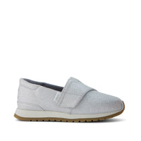 Resident Plus Toddler Sneaker Silver Metallic Twill - Side View