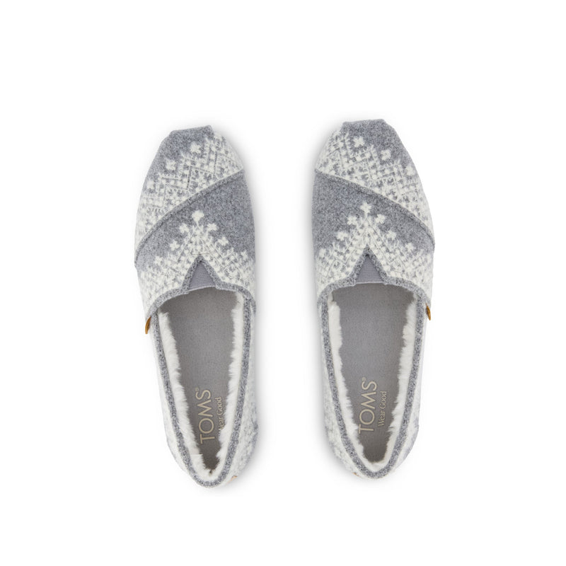 Alpargata Classic Fuzzy Fair Isle - Top View